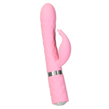 Wibrator ze stymulacją łechtaczki Pillow Talk Lively Pink – napęd rotacyjno-wibracyjny, silikon medyczny, 24 cm - 2