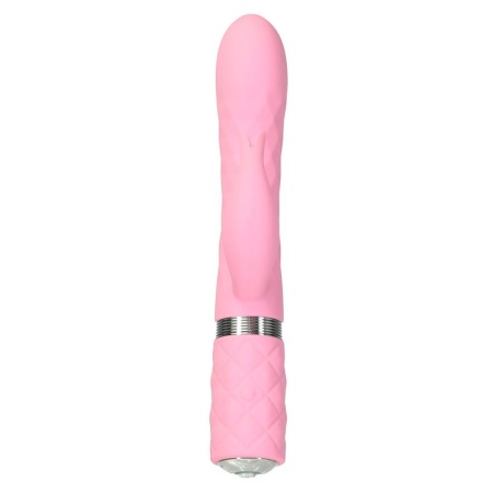 Wibrator ze stymulacją łechtaczki Pillow Talk Lively Pink – napęd rotacyjno-wibracyjny, silikon medyczny, 24 cm - 3