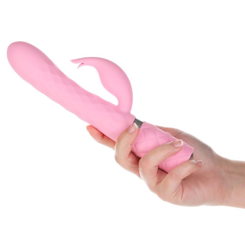 Wibrator ze stymulacją łechtaczki Pillow Talk Lively Pink – napęd rotacyjno-wibracyjny, silikon medyczny, 24 cm - 5