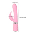 Wibrator ze stymulacją łechtaczki Pillow Talk Lively Pink – napęd rotacyjno-wibracyjny, silikon medyczny, 24 cm - 8