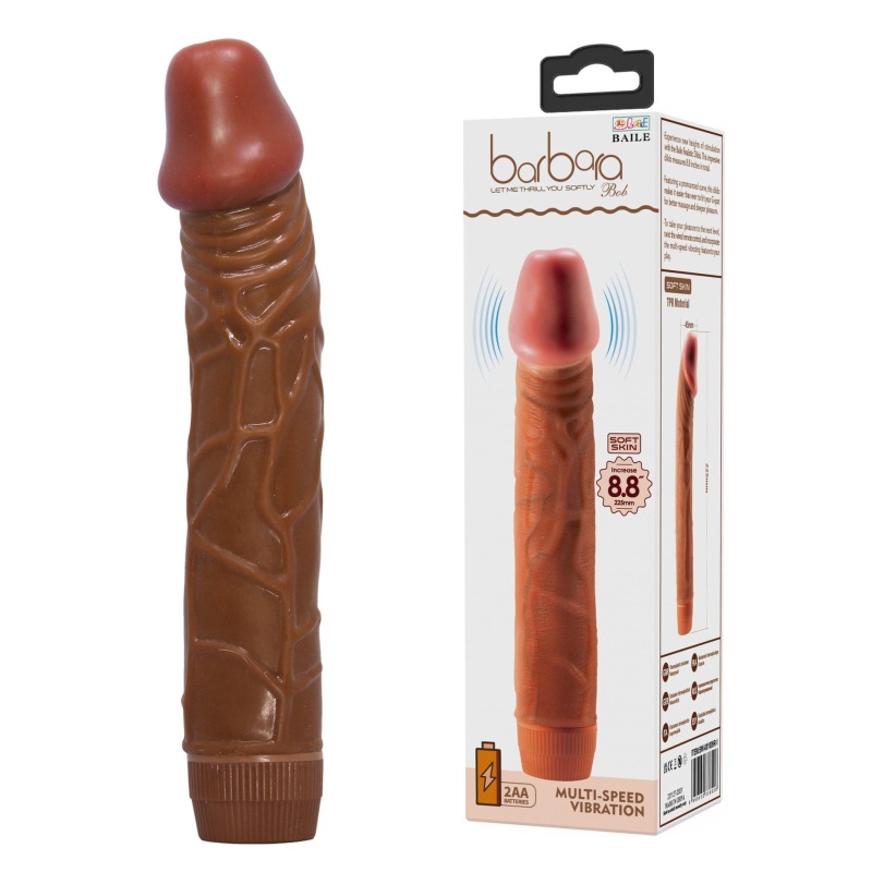 Realistyczny wibrator Barbara Bob z regulowaną wibracją, 22,5 cm - 1