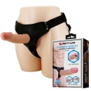 Uprząż strap-on Stark z wydrążonym dildo TPR o długości 17,5 cm - 1