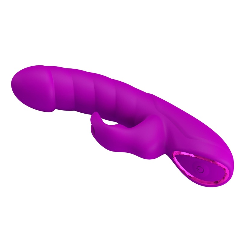 Wibrator Króliczek Monica - Silikon, 10 Trybów Wibracji, Podwójna Stymulacja, Ładowanie Magnetyczne USB - 5