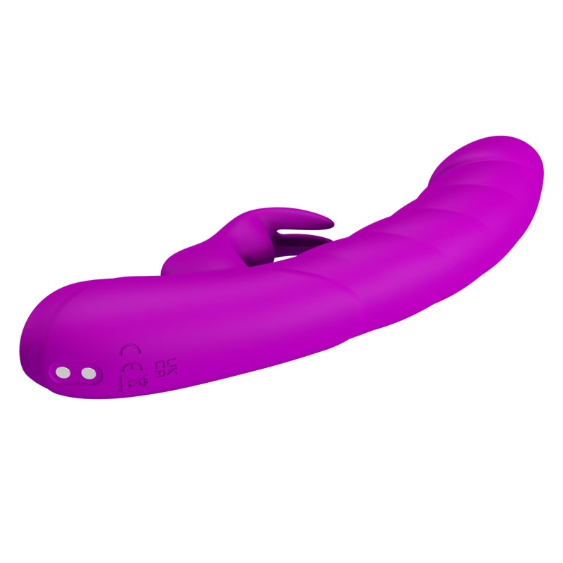 Wibrator Króliczek Monica - Silikon, 10 Trybów Wibracji, Podwójna Stymulacja, Ładowanie Magnetyczne USB - 6