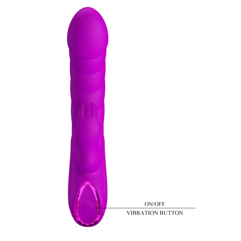 Wibrator Króliczek Monica - Silikon, 10 Trybów Wibracji, Podwójna Stymulacja, Ładowanie Magnetyczne USB - 8