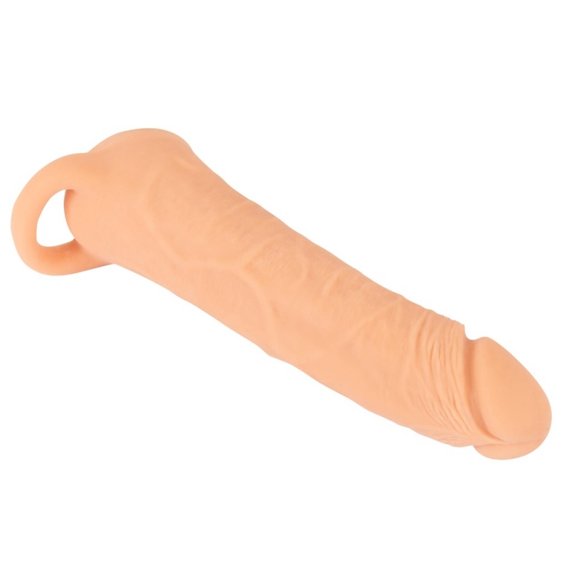 Nature Skin Extender Large 23,8 cm - rękaw przedłużający +6,3 cm z funkcją masturbatora 2w1 - 3