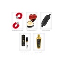 Zestaw sensoryczny Valentine’s Day: świeca 35 ml, olejek 250 ml, błyszczyk 7 ml, sztywne pudełko w kształcie serca - 2