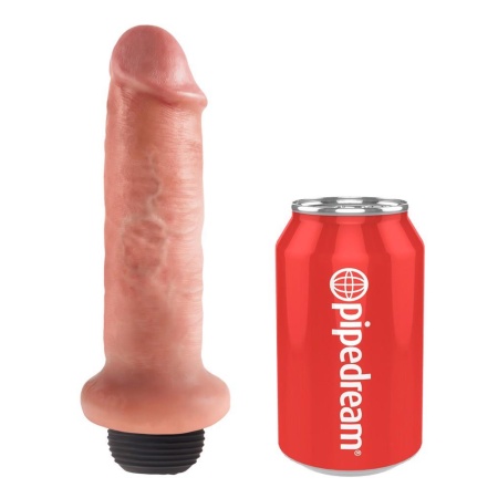 Dildo King Cock Squirting Cock 6" Light – Realistyczne Dildo Tryskające z Ręczną Gruszką Pompki, 20 cm - 2