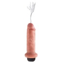 Dildo King Cock Squirting Cock 6" Light – Realistyczne Dildo Tryskające z Ręczną Gruszką Pompki, 20 cm - 3