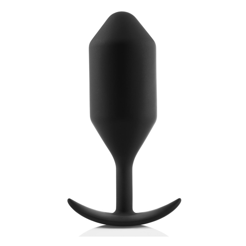 Korek analny obciążeniowy Snug Plug 5 Black - silikon medyczny, 350 g, długość 15 cm, średnica 5 cm - 2