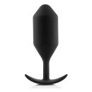 Korek analny obciążeniowy Snug Plug 5 Black - silikon medyczny, 350 g, długość 15 cm, średnica 5 cm - 2