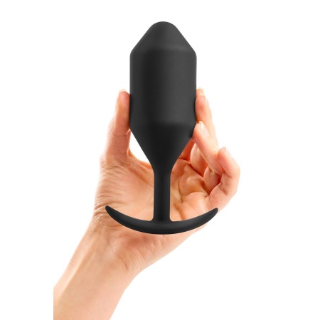 Korek analny obciążeniowy Snug Plug 5 Black - silikon medyczny, 350 g, długość 15 cm, średnica 5 cm - 3