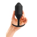 Korek analny obciążeniowy Snug Plug 5 Black - silikon medyczny, 350 g, długość 15 cm, średnica 5 cm - 3