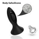 Korek analny Watchman Black - silikon, 9 trybów wibracji, sterowanie pilotem - 3