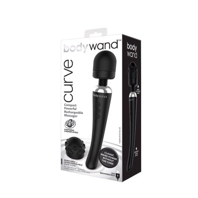BODYWAND CURVE RECHARGEABLE BLACK - 1