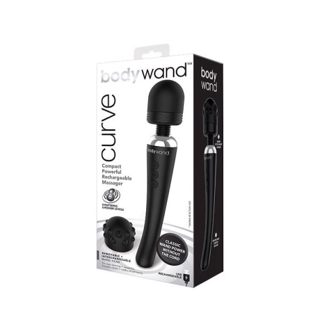 BODYWAND CURVE RECHARGEABLE BLACK - 1