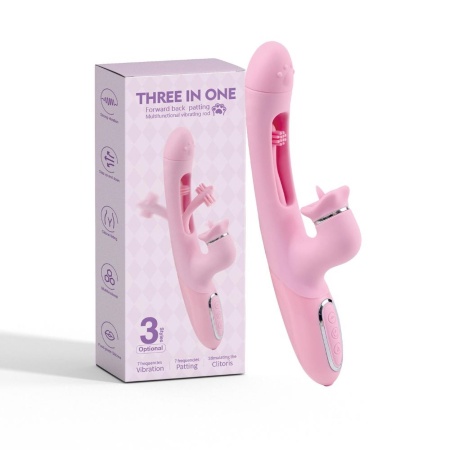 Wibrator Twist & Tease Tongue Licking z funkcją opukiwania i wibracji – 20 cm - 1
