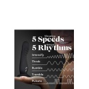 Wibrator Impressions Amsterdam Black - zakrzywiony stymulator silikonowy z przyssawką i rozszerzaną podstawą, 17,1 cm - 5