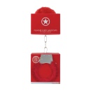 Pleasure Handcuffs Furry Red - 2