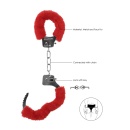 Pleasure Handcuffs Furry Red - 6