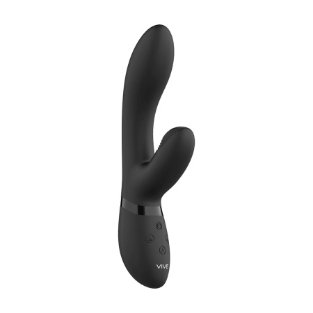 Pulse Wave Rabbit Black - Silikonowy stymulator łechtaczki z 2 silnikami, 10 trybami i IPX7 - 9