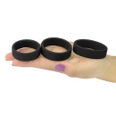 Zestaw Pierścieni Erekcyjnych Power Plus Soft Silicone Pro 3 szt. (średnica 3,8-15,2 cm) Czarny - 3