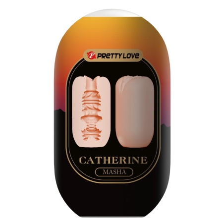 Masturbator Catherine Masha z wewnętrznymi fakturami, elastyczny TPR, ok. 8,5 cm - 10
