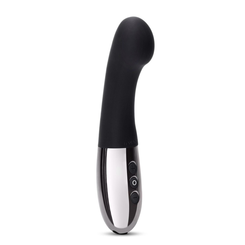 Wibrator Gee Black - zakrzywiona, elastyczna szyjka do stymulacji punktu G, silikon medyczny i metal, 16,6 cm - 2