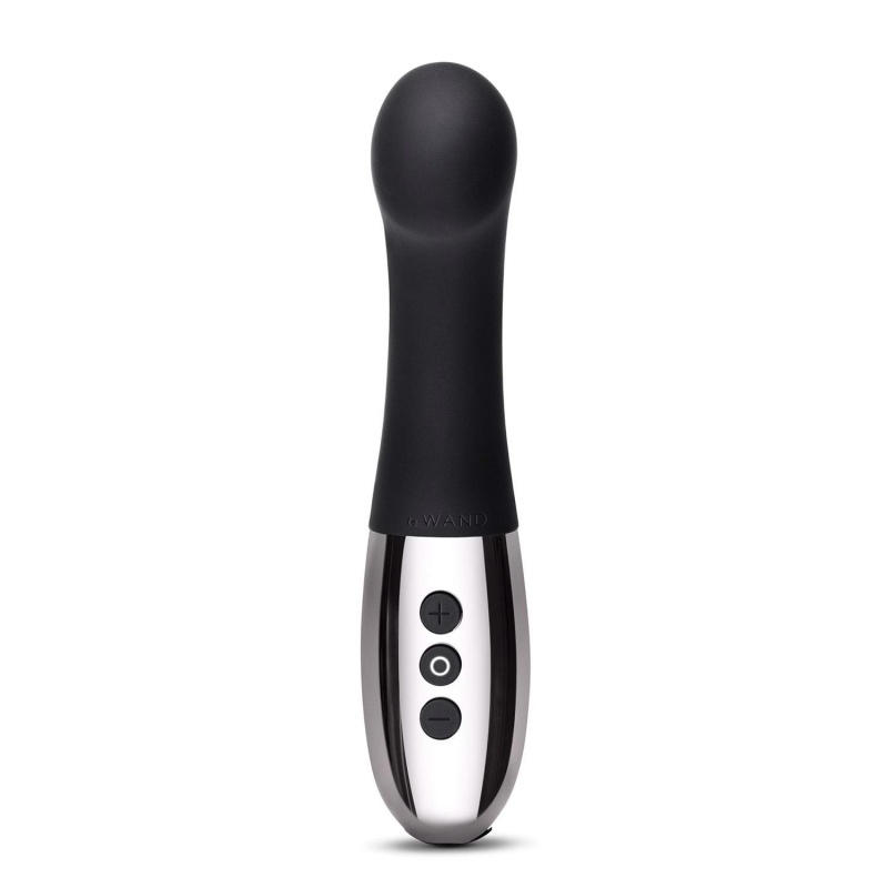 Wibrator Gee Black - zakrzywiona, elastyczna szyjka do stymulacji punktu G, silikon medyczny i metal, 16,6 cm - 4