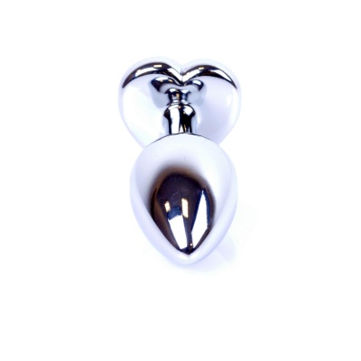 Plug-Jewellery Silver  Heart PLUG- Pink - 1 2