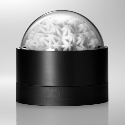 Masturbator męski kulisty odwracalny Geo Coral z elastomeru, 10,8 cm - 1