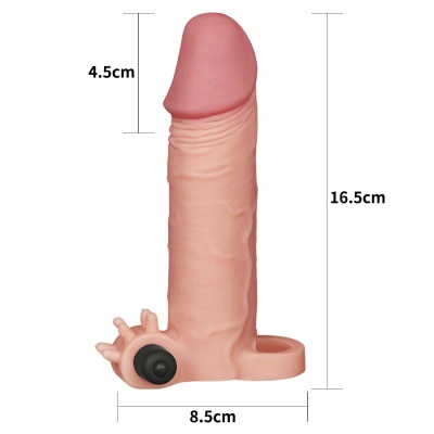 Przedłużacz penisa Pleasure X-Tender 2 cale z wibracją 17,8 cm cielisty - 1 2