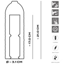 Rękaw Performance Sleeve XL do masturbatora Suck-O-Mat 3 - elastyczny silikon/PU, długość całkowita 21 cm, średnica otworu 3,1 c - 8