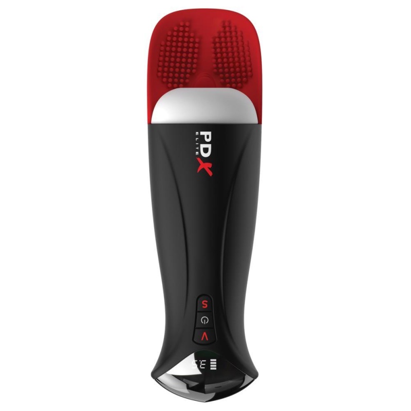 Masturbator Fap-O-Matic Pro XL White — ssanie, wibracja i masaż jąder Hyper Pulse, 34,9 cm - 3