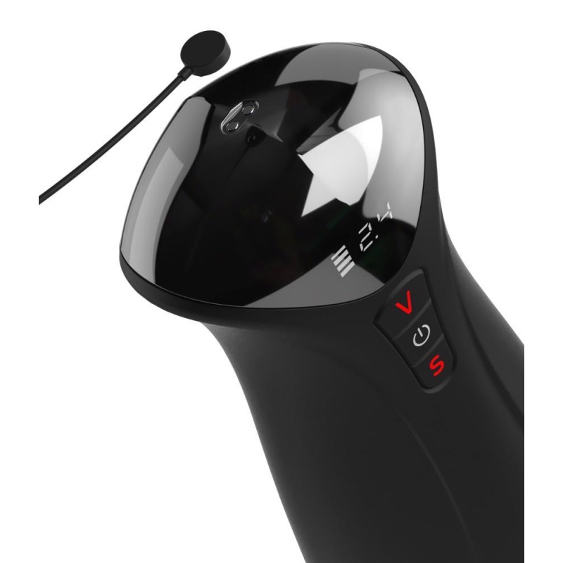 Masturbator Fap-O-Matic Pro XL White — ssanie, wibracja i masaż jąder Hyper Pulse, 34,9 cm - 5