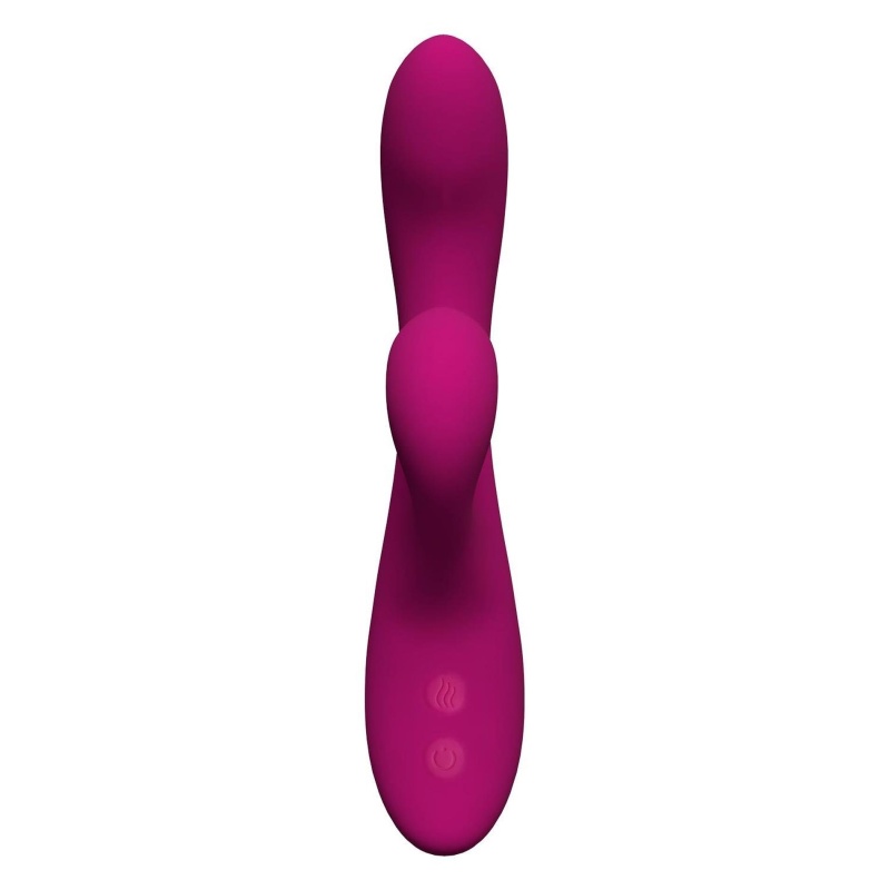 Wibrator króliczek Quinn z funkcją podgrzewania i podwójną stymulacją, 22,8 cm - 6