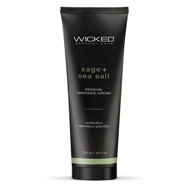 WICKED SENSUAL MASSAGE CREAM 120ML SAGE AND SEASAL SCENTED - 1