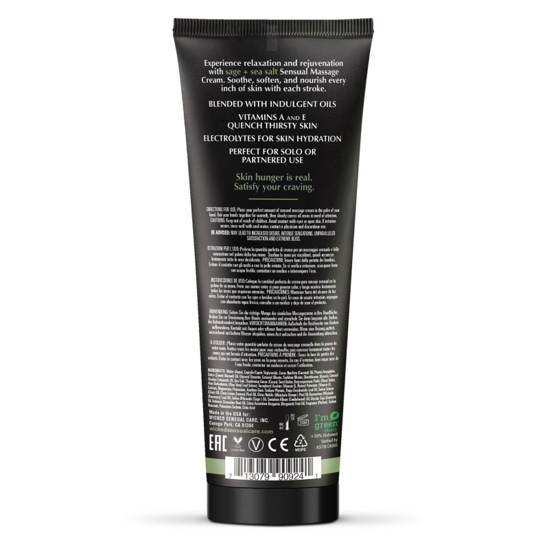 WICKED SENSUAL MASSAGE CREAM 120ML SAGE AND SEASAL SCENTED - 2