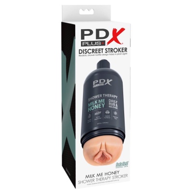 Masturbator Milk Me Honey Light — obudowa w formie butelki, rękaw Fanta Flesh, regulator podciśnienia, długość 20,7 cm, kanał uż - 1