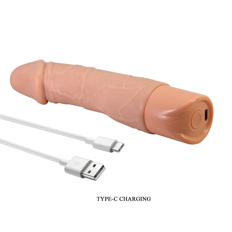 Jermaine - Realistyczny Wibrator Silikonowy z 10 Trybami Wibracji, USB-C, 19,5 cm - 8