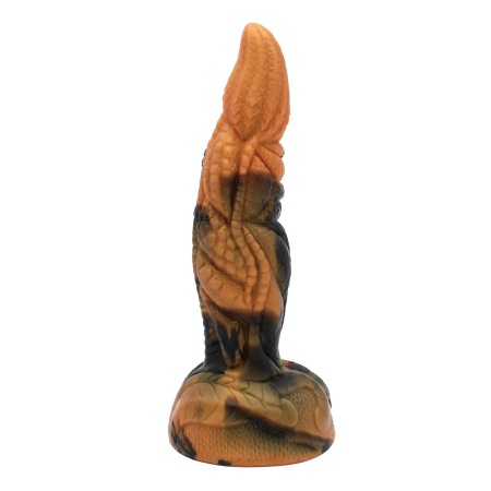 Tyrannosaurus - silikonowy dildo z rynkowaną teksturą (rippled) i przyssawką, 20,5 cm - 3