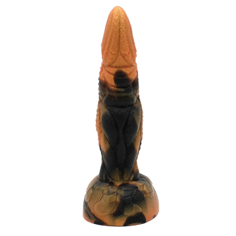Tyrannosaurus - silikonowy dildo z rynkowaną teksturą (rippled) i przyssawką, 20,5 cm - 4