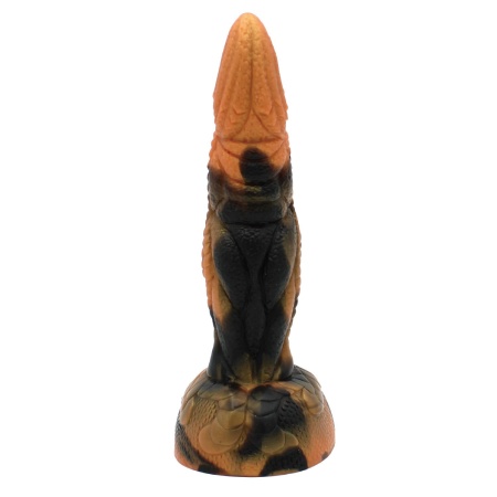 Tyrannosaurus - silikonowy dildo z rynkowaną teksturą (rippled) i przyssawką, 20,5 cm - 4