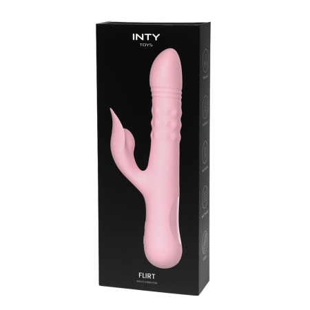 Wibrator ze stymulacją łechtaczki INTY Toys Flirt - 3 silniki, efekt pęcznienia, 240 x 37 mm - 1