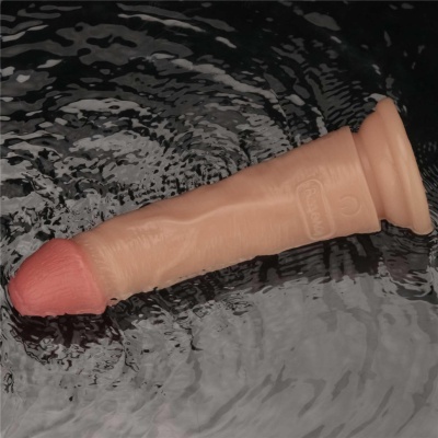 Wibrujący dildo Power Basics 17,8 cm z przyssawką - 1 2