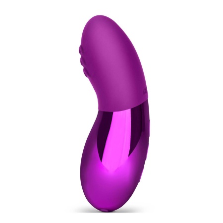 Le Wand Point Cherry - konturowany wibrator lay-on z silikonu medycznego i stali nierdzewnej, 9,6 cm - 3