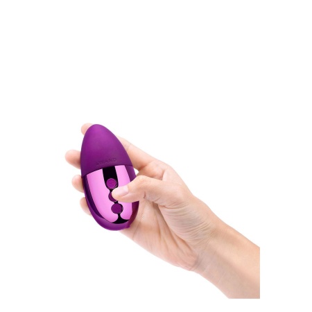Le Wand Point Cherry - konturowany wibrator lay-on z silikonu medycznego i stali nierdzewnej, 9,6 cm - 4