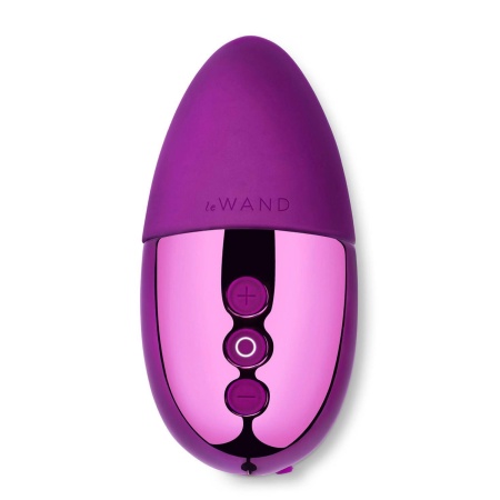Le Wand Point Cherry - konturowany wibrator lay-on z silikonu medycznego i stali nierdzewnej, 9,6 cm - 5