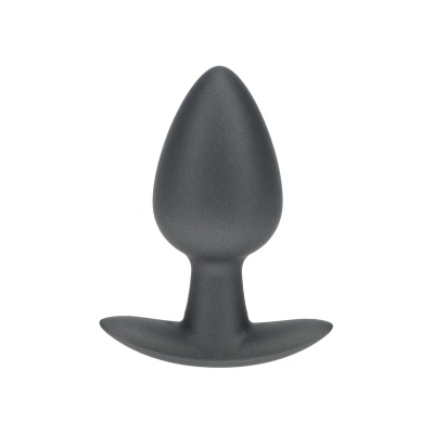 Smooth Silicone Anal Plug - Medium - 3.1 / 7,9 cm - Gunmetal - 1