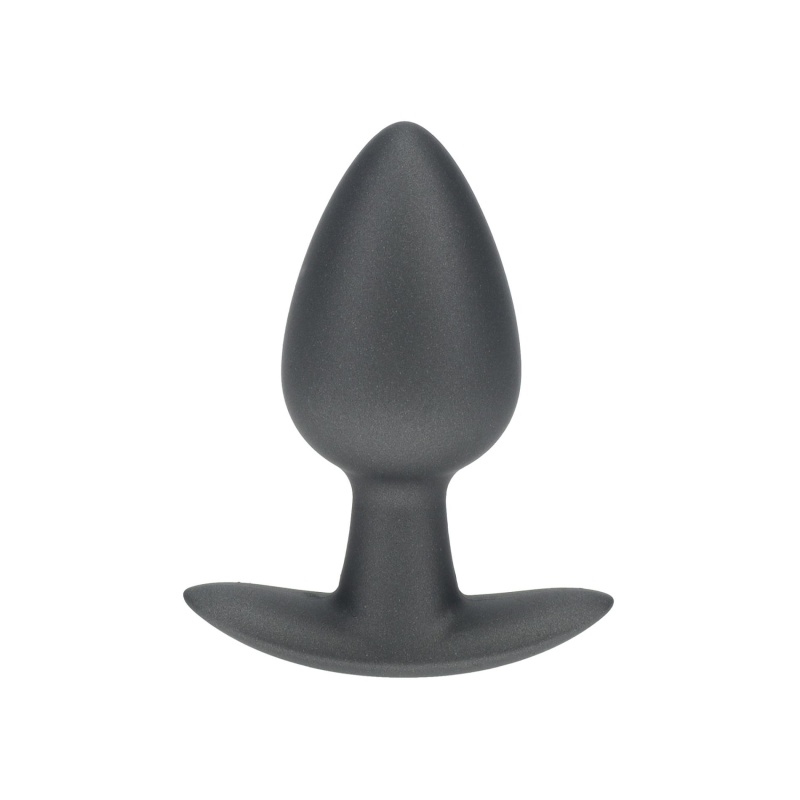 Smooth Silicone Anal Plug - Medium - 3.1 / 7,9 cm - Gunmetal - 1